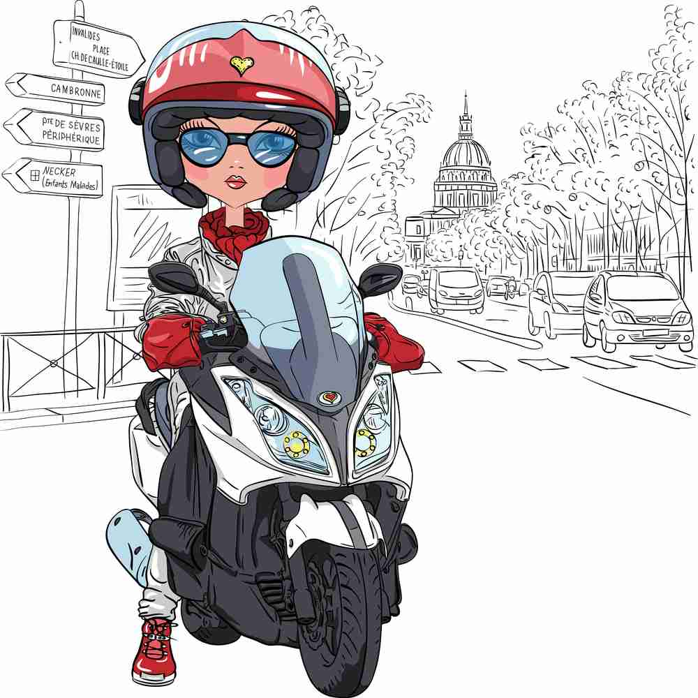 In Parijs is de motor scooter razend populair